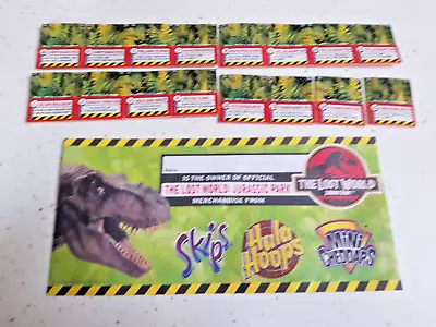 Buy Jurassic Park Lost World  - 16 Flip Up Cards - Skips,  HulaHoops  1997 Mail Away • 14.99£