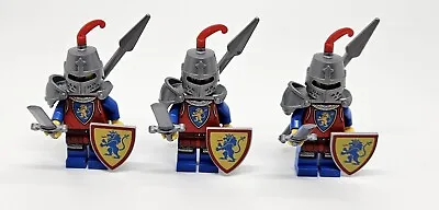 Buy Lego Lion Knight Castle Minifigure Army Lion Shield Red Plume X3 New (e6) • 23.99£