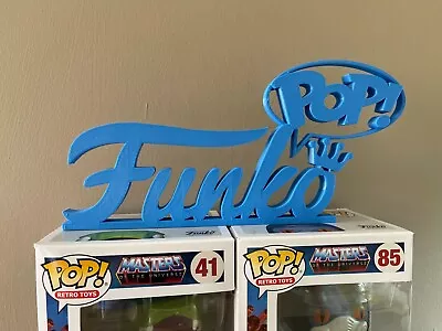 Buy Custom Funko Pop Display Logo. Funko Pop Sign Stands On Table Or Sticks To Wall. • 17.99£