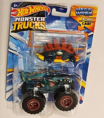 Buy Hot Wheels Mega Wrex Monster Trucks With Hot Wheels Car 1:64 Scale • 10.97£