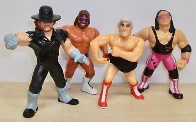 Buy Set Of 4 WWF Hasbro Wrestling Figures Inc. Ric Flair, The Undertaker & Bret Hart • 49.99£