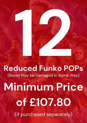 Buy Funko POP Mystery Box - 12 Damaged Box Marvel Funko POP With Protector • 62.99£