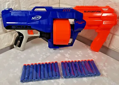 Buy Nerf N-strike Elite Surgefire Gun Blaster Pump Action With 20 Soft Darts • 7.99£