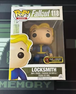 Buy Funko Pop Games Fallout Locksmith #118 Play & Collect Exc.  Sent W/protector • 17.50£