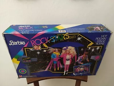 Buy Barbie Rock Stars Hot Rockin' Stage Scene Stage Mattel Vintage 1985 80s • 171.29£