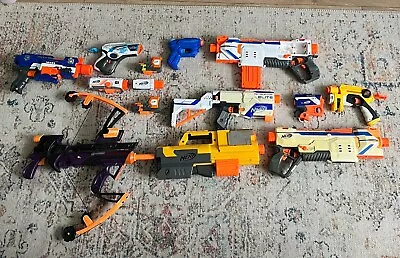 Buy Nerf Guns And Accessory Attachment Bundle Lights Camera Bow Water Pistol Job Lot • 29.99£