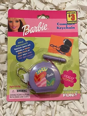 Buy NEW/SEALED - Barbie Compact Keychain, 2000 Basic Fun Mini Travel Stocking • 14.20£