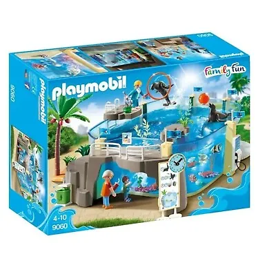 Buy Playmobil 9060 Family Fun Aquarium Pool Enclosure With Fillable Water Enclosure • 39.99£
