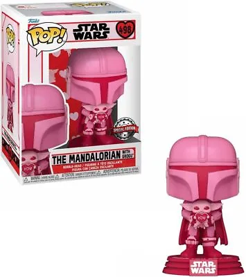 Buy Funko POP Star Wars 498 Exclusive Valentine The Mandalorian With Grogu W Free • 9.92£