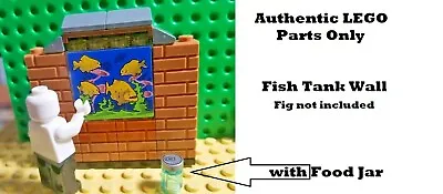 Buy LEGO Fish Panel Tank With Mason Bricks Wall FOOD Animal Pet Water Creature • 7£