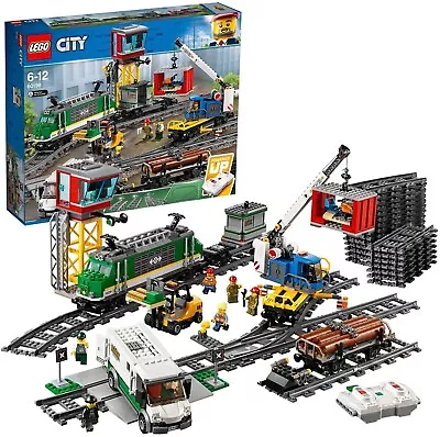 Buy LEGO 60198 - City Cargo Train, Battery Powered Engine, Bluetooth RC - New Sealed • 149.79£