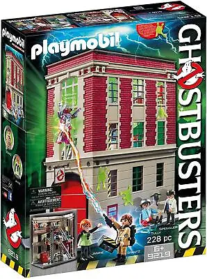 Buy Ghostbusters Playmobil 9219 Firehouse 228 Piece Building Set • 96.17£