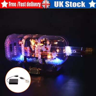 Buy UK LED Light Lighting Kit Only For LEGO 21313 Ship In A Bottle Bricks Buildings • 11.99£
