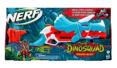 Buy NERF Dino Squad Tricera-Blast Dart Blaster New Uk Free Postage 12 Free Darts • 19.99£