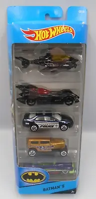 Buy Hot Wheels 2017 Batman 5 Car Pack CDT28 Rare Collection DAMAGED PACK FRONT READ • 14.99£