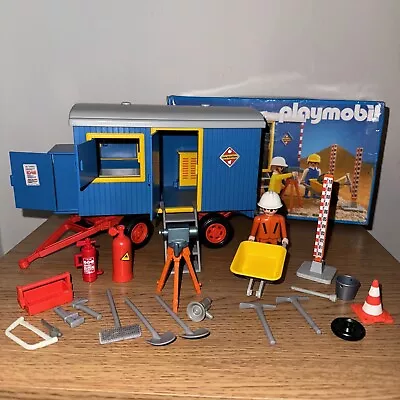 Buy Playmobil 3760 Construction Site Trailer Boxed With Missing Parts Vintage Rare • 29.99£