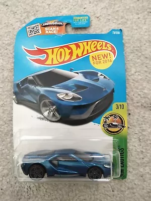 Buy Hot Wheels - Ford Gt 2017 -  Blue - Long Card - Sealed • 2.85£