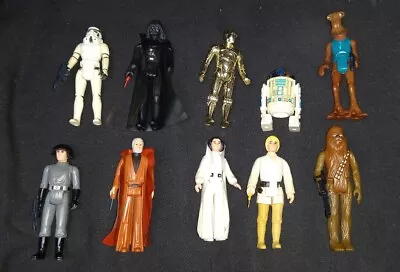 Buy Vintage Star Wars  Figures 1977, 9 Of First 12 Great Condition Plus Hammerhead  • 59£