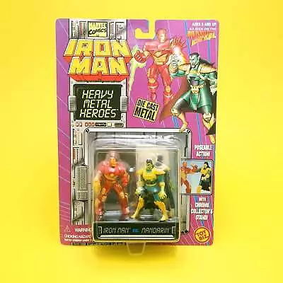 Buy IRON MAN HEAVY METAL HEROES ☆ Vs Mandarin MARVEL ☆ Diecast Vintage Carded Toybiz • 29.99£