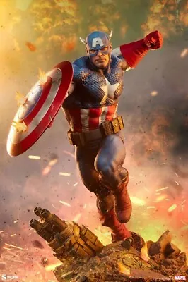 Buy Sideshow | Captain America 1/4 Statue | Marvel Premium Figure Format *SALE* • 557.72£