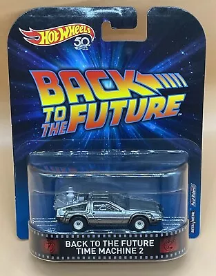 Buy Hot Wheels Back Future Time Machine 2 New Card 50th Retro Entertainment DeLorean • 189.99£