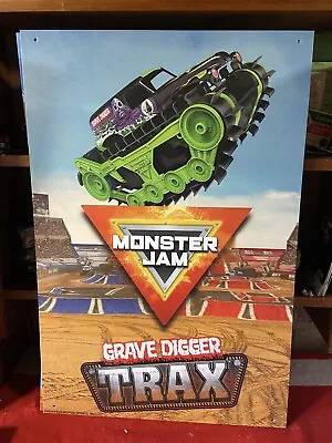 Buy Hot Wheels Monster Jam Trucks Gravedigger Shop Display Advertising Man Cave Rare • 9.99£