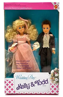 Buy 1991 Barbie Wedding Day Kelly & Todd 2-Doll Gift Set / Mattel 2820, NrfB • 62.52£