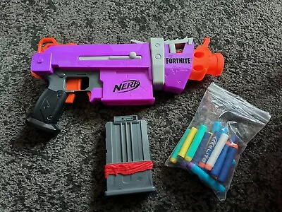 Buy Nerf E8977 Fortnite SMG-E Blaster Purple Supplied With Approx 15 Foam Bullets • 17.95£