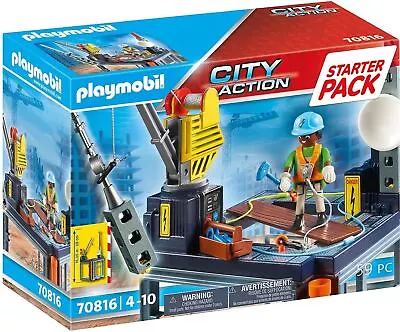 Buy Playmobil City Action Construction Site Starter Pack 70816 • 15.79£