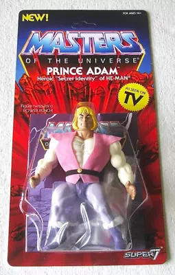 Buy Masters Of The Universe Prince Adam Super7 Filmation Action Figure MOTU • 45£