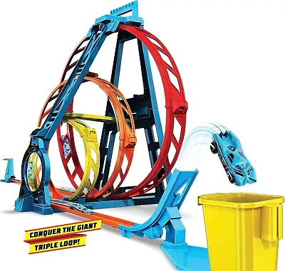 Buy Hot Wheels Track Builder Unlimited Triple Loop Kit Collapsible 3-Loop Gift Set • 30.99£
