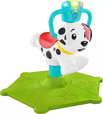 Buy Fisher-Price GHY03 Bounce And Spin Puppy Stationary Musical Ride-On Toy • 104.99£