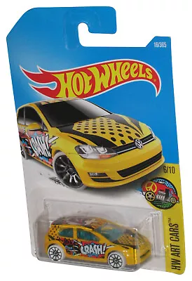Buy Hot Wheels HW Art 6/10 (2015) Yellow Volkswagen Golf MK7 Toy Car 16/365 • 14.30£