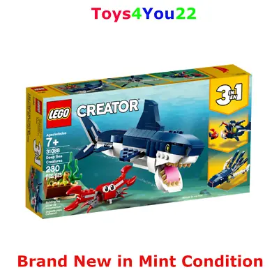Buy Lego Creator 3 In 1 31088 Deep Sea Creatures - Brand New And Sealed • 12.97£