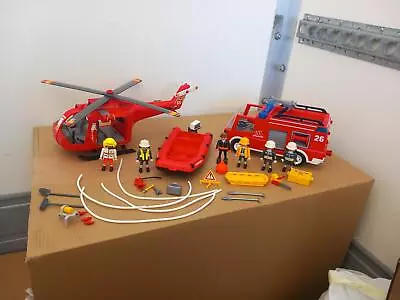 Buy Playmobil Fire / Rescue Helicopter / Boat / Engine Used / Clearance • 25.95£