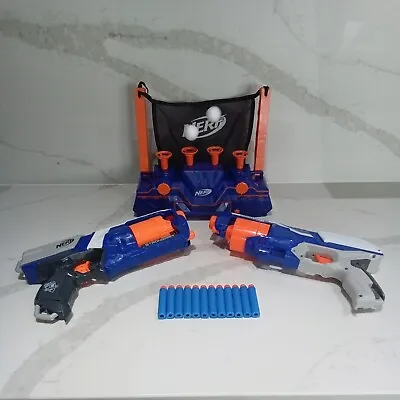 Buy NERF BUNDLE Elite Hovering Target With 2 Balls And 2 X Nerf Guns And Ammo  • 19.99£