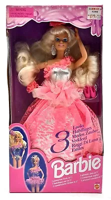 Buy 1994 3 Looks Fashions Magic Barbie Doll / 3 Looks In 1 / Mattel 12339, NrfB • 66.82£