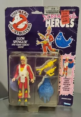 Buy New RARE GHOSTBUSTERS SCREAMING HEROES Egon Spangler & Squid Squeal Figure 1988 • 182.95£