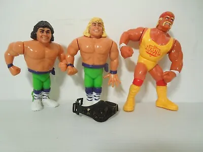 Buy 3 Hasbro WWF Figures Hulk Hogan Shawn Michaels Marty Jannetty Winged Eagle Belt • 19.99£