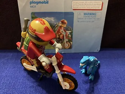 Buy Playmobil  9431 The Explorers Motorbike And Raptor 100% Complete + Instructions • 6£