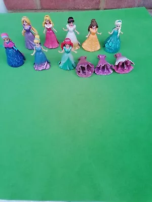 Buy Disney Princess Magic Clip Dolls X 8 Incl Anna & Wheeled Dress+3 Extra Dresses • 16.99£