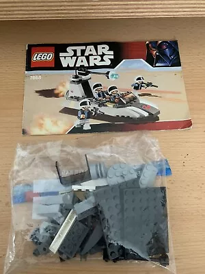 Buy Lego Star Wars Set 7668 Rebel Scout Speeder  Incomplete - No Box Or Figures • 3.99£