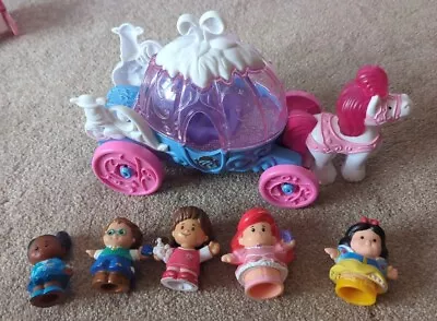 Buy Fisher Price Little People Disney Princess Bundle Cinderella Carriage 5 Figures • 19.50£