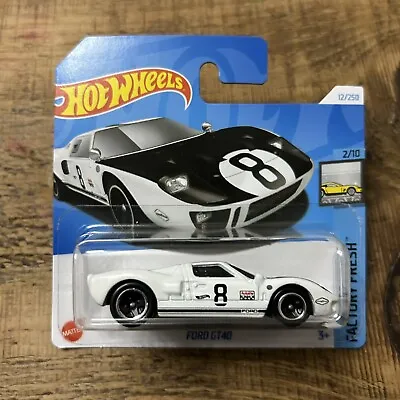 Buy Hot Wheels -  Ford Gt40 - White - Factory Fresh - Short Card   (a) • 3.50£