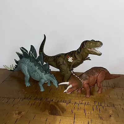 Buy 3x Jurassic World Kingdom Action Attack Dinosaur Jurassic Park Figure Toy Mattel • 20£