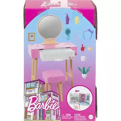 Buy Barbie Vanity Table Furniture & Decor Pack • 19.99£
