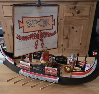 Buy Playmobil Roman Ship 5390, History, Figures, Accessories, Boat, Weapons, Playset • 9£