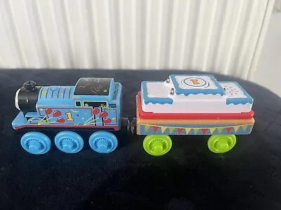 Buy Birthday Thomas Musical Cake Cargo Wooden Train GGG69 Fisher Price Mattel RARE • 27.85£