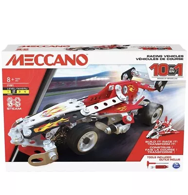 Buy Meccano 10-in-1 Racing Vehicles Model Building Kit With 225 Parts And Real Tools • 12.49£