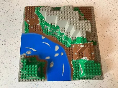 Buy Lego 32x32 Baseplate Canyon With Brown/Green Mountain And River Rapids • 4.99£